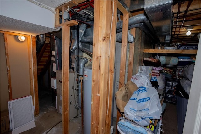 16366 S Hunter St, Olathe, KS 66062 - unfinished below grade area featuring gas water heater