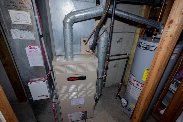 16366 S Hunter St, Olathe, KS 66062 - utility room with water heater