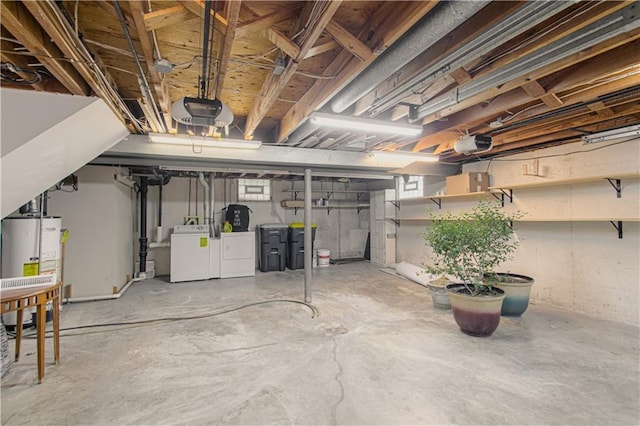 4547 Wyoming St, Kansas City, MO 64111 - basement featuring separate washer and dryer and water heater