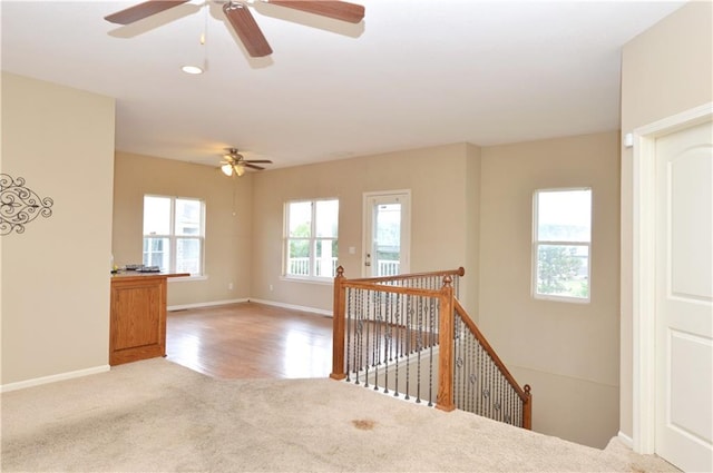 21962 W 116th Ter, Olathe, KS 66061 - unfurnished room featuring light colored carpet and ceiling fan