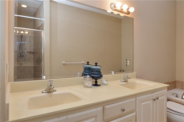 21962 W 116th Ter, Olathe, KS 66061 - full bath with double vanity, a tile shower, and a tub to relax in