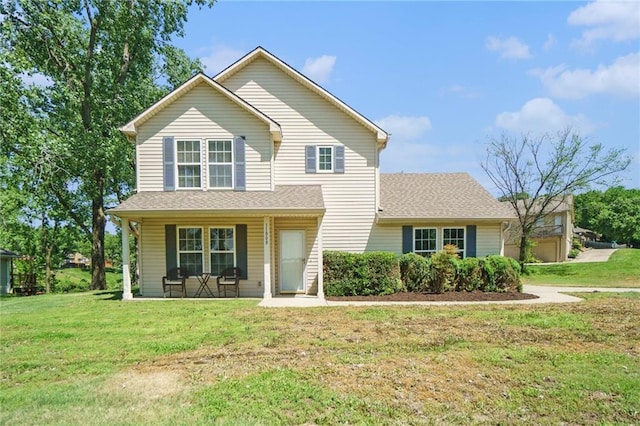 11000 NW Ff Hwy, Parkville, MO 64152 - traditional home featuring a front lawn, covered porch, and roof with shingles