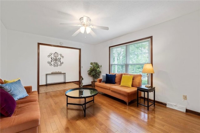 16280 Nall Ave, Stilwell, KS 66085 - living room featuring wood-type flooring and ceiling fan