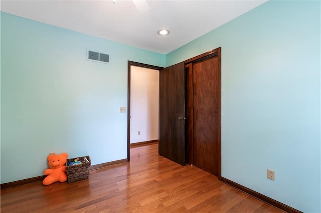 16280 Nall Ave, Stilwell, KS 66085 - unfurnished room featuring light wood-type flooring, recessed lighting, and ceiling fan