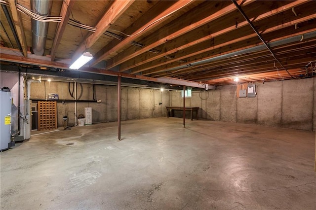 16280 Nall Ave, Stilwell, KS 66085 - unfinished basement with electric panel and gas water heater