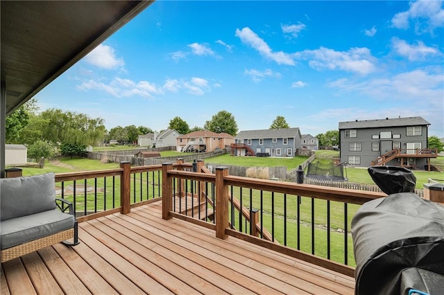 deck featuring a residential view
