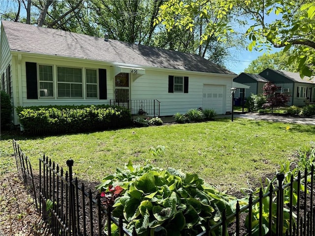 406 Bowen St, Linwood, KS 66052 - ranch-style home featuring an attached garage, roof with shingles, and driveway