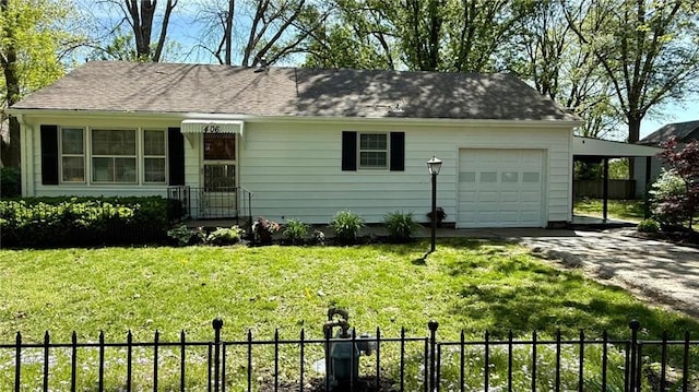 406 Bowen St, Linwood, KS 66052 - view of front of property featuring an attached garage and driveway