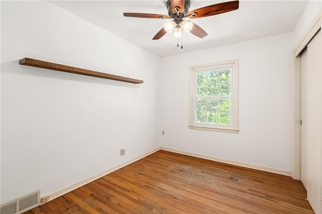 8822 Hadley St, Overland Park, KS 66212 - spare room with light wood-type flooring and a ceiling fan