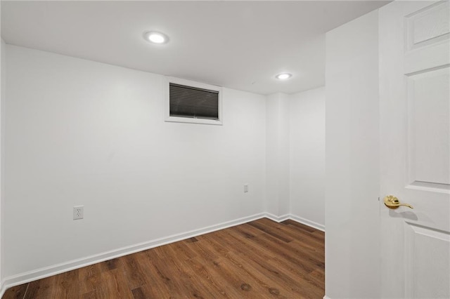8822 Hadley St, Overland Park, KS 66212 - spare room featuring dark wood-style floors and recessed lighting