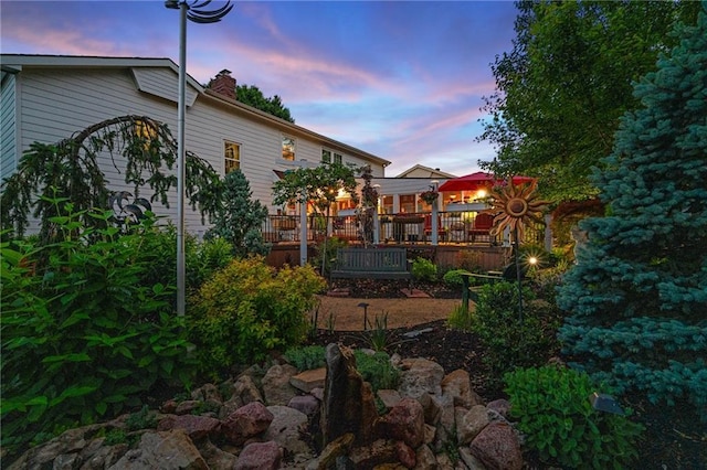 8822 Hadley St, Overland Park, KS 66212 - view of yard with a deck
