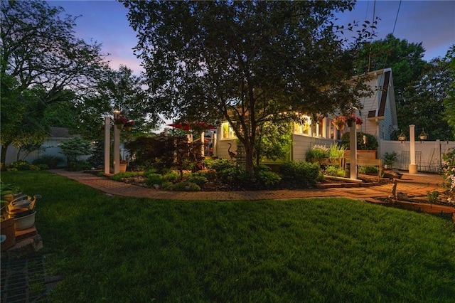 8822 Hadley St, Overland Park, KS 66212 - view of yard at dusk