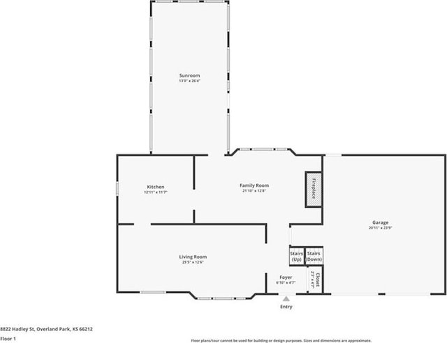 8822 Hadley St, Overland Park, KS 66212 - view of floor plan / room layout