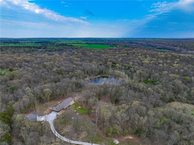 10200 SE 1075th Rd, Collins, MO 64738 - aerial overview of property's location with a heavily wooded area and a large body of water
