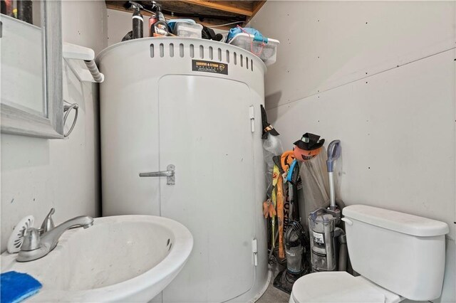 bathroom with a sink and toilet