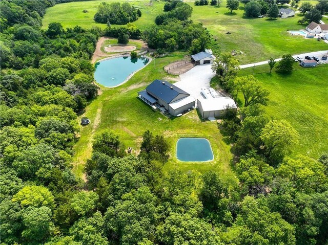 bird's eye view of a large body of water