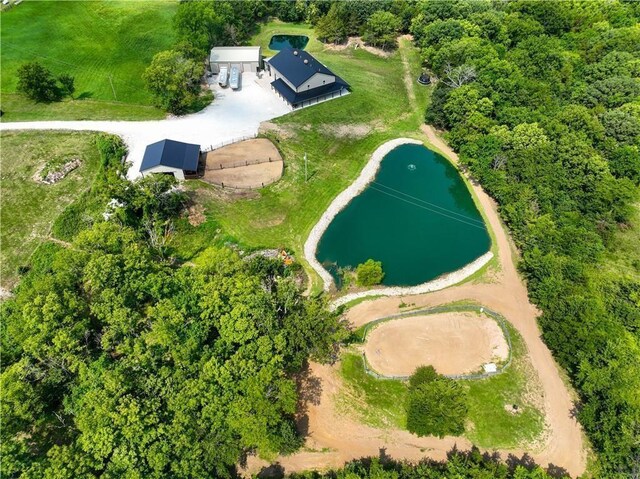 view of subject property featuring a large body of water