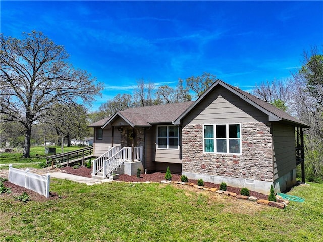 10875 SE 54th Hwy, Collins, MO 64738 - single story home featuring stone siding and roof with shingles