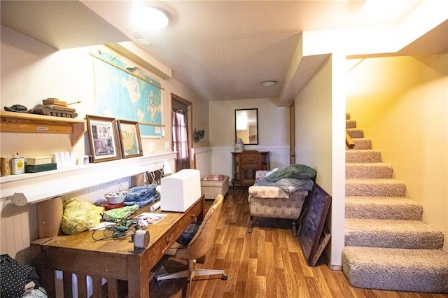 10875 SE 54th Hwy, Collins, MO 64738 - sitting room featuring wood finished floors and stairs