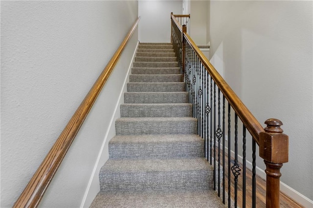 14037 W 112th Ter, Olathe, KS 66062 - stairway with wood finished floors