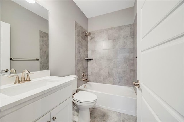 10201 N Winchester Ave, Kansas City, MO 64156 - bathroom with toilet, vanity, and shower / washtub combination