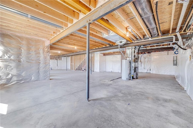 10201 N Winchester Ave, Kansas City, MO 64156 - unfinished basement featuring gas water heater and electric panel