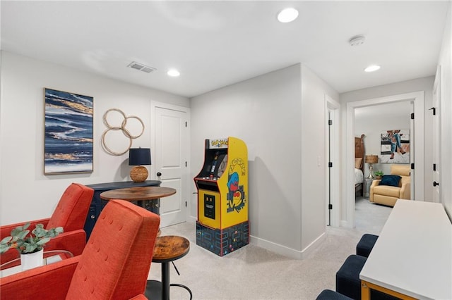 18873 W 168th Ter, Olathe, KS 66062 - game room featuring carpet, baseboards, and recessed lighting