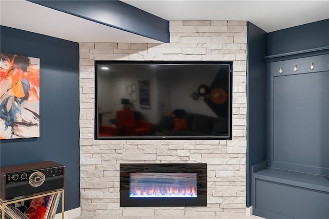 18873 W 168th Ter, Olathe, KS 66062 - detailed view of a stone fireplace