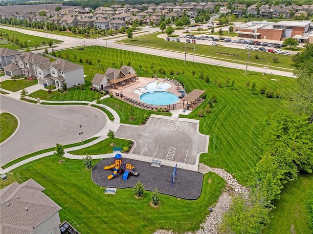 18873 W 168th Ter, Olathe, KS 66062 - aerial view of residential area featuring a pool
