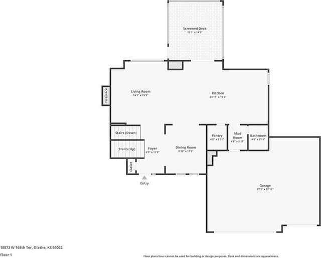 18873 W 168th Ter, Olathe, KS 66062 - floor plan / room layout