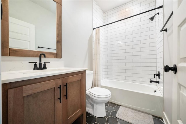 1309 NW 107th Ter, Kansas City, MO 64155 - full bath featuring toilet, tile patterned flooring, vanity, and shower / bath combo