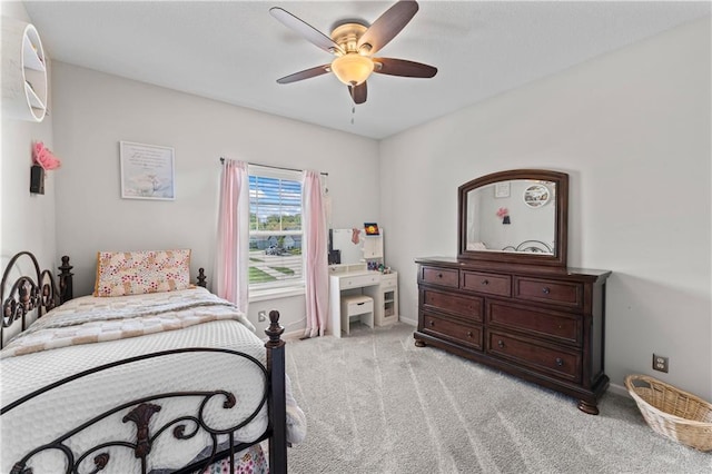 31560 W 85th St, De Soto, KS 66018 - bedroom featuring light colored carpet, baseboards, ceiling fan, and a wall unit AC