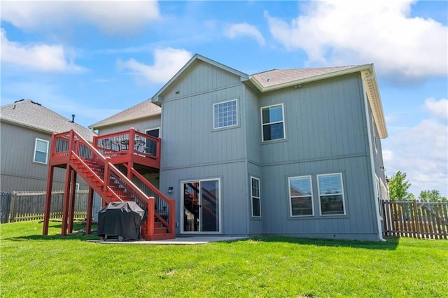 31560 W 85th St, De Soto, KS 66018 - back of house featuring a deck and stairway