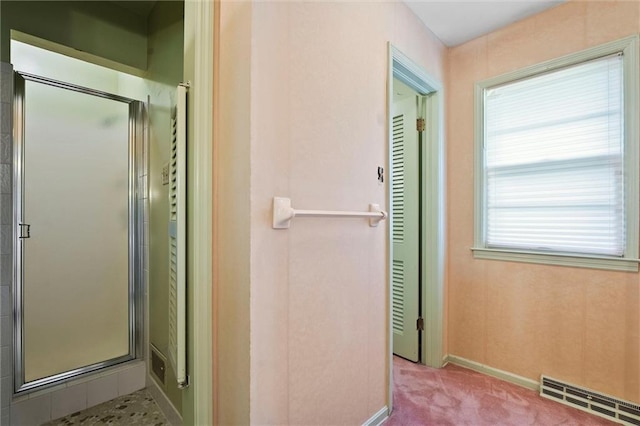 5811 W 85th Ter, Overland Park, KS 66207 - bathroom with a shower stall and baseboards