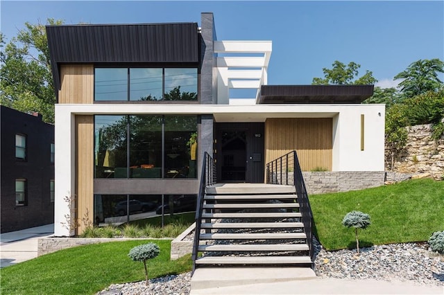 view of contemporary house
