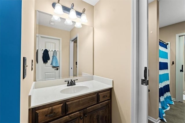 16249 Stearns St, Overland Park, KS 66221 - bathroom featuring vanity and baseboards