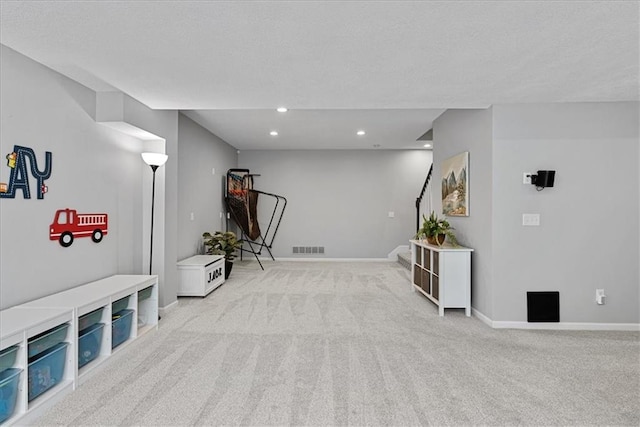 19600 W 98th St, Lenexa, KS 66220 - workout area featuring carpet flooring, baseboards, and recessed lighting