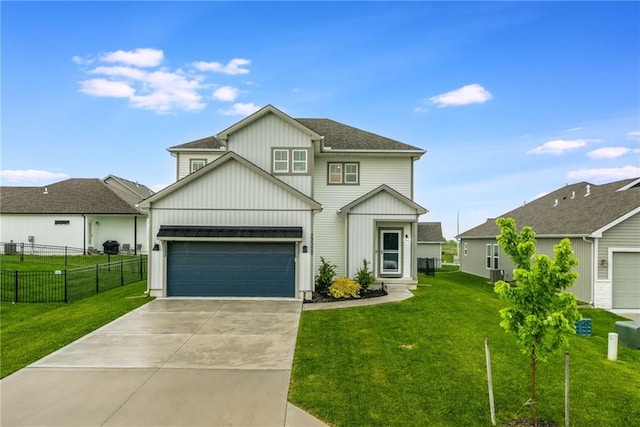 view of front of home with board and batten siding and driveway