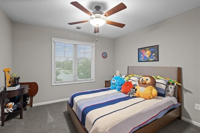 17817 Grandview St, Overland Park, KS 66013 - carpeted bedroom with baseboards and ceiling fan