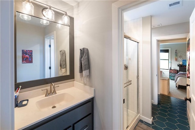 17328 Richards St, Overland Park, KS 66221 - full bathroom featuring ensuite bathroom, a stall shower, and vanity