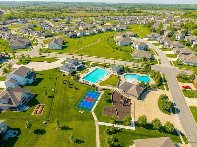 17328 Richards St, Overland Park, KS 66221 - bird's eye view of a pool