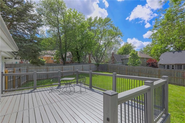 wooden terrace featuring a residential view