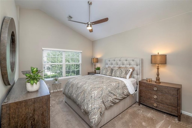 16141 Linden St, Stilwell, KS 66085 - bedroom with carpet floors, lofted ceiling, baseboards, and ceiling fan
