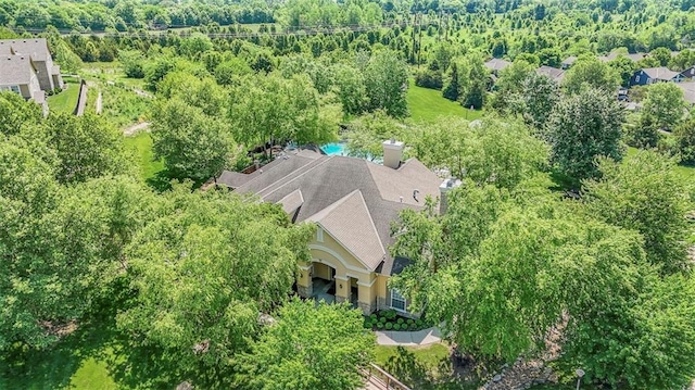 16141 Linden St, Stilwell, KS 66085 - view from above of property with a forest