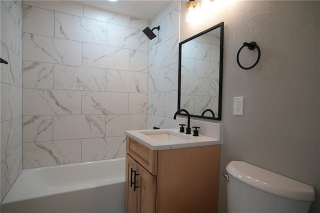 10514 E 35th St S, Independence, MO 64052 - bathroom with vanity, toilet, and shower / washtub combination