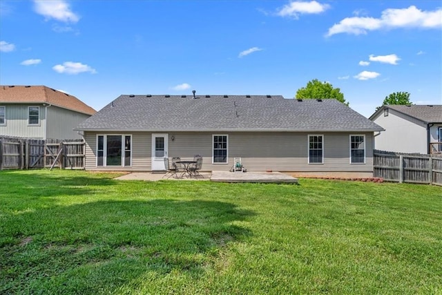 back of property with a patio area