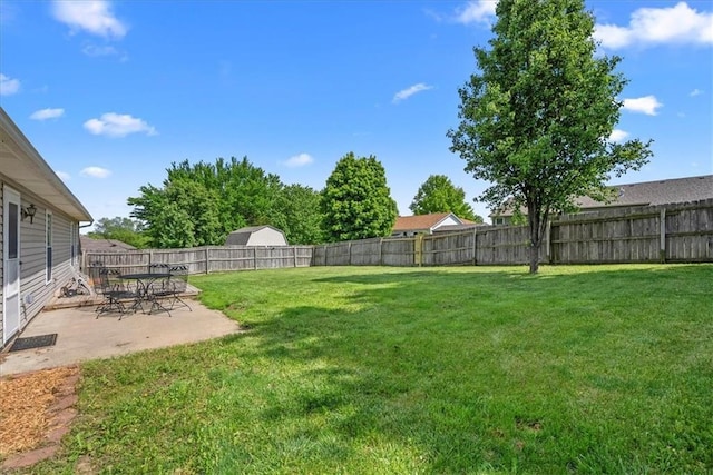 view of yard featuring a patio