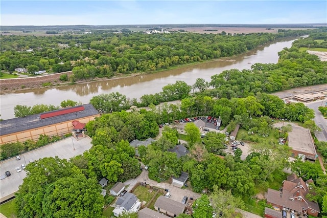 aerial view of a large body of water