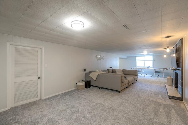 5805 N Belton Ave, Kansas City, MO 64151 - living area with carpet flooring and baseboards