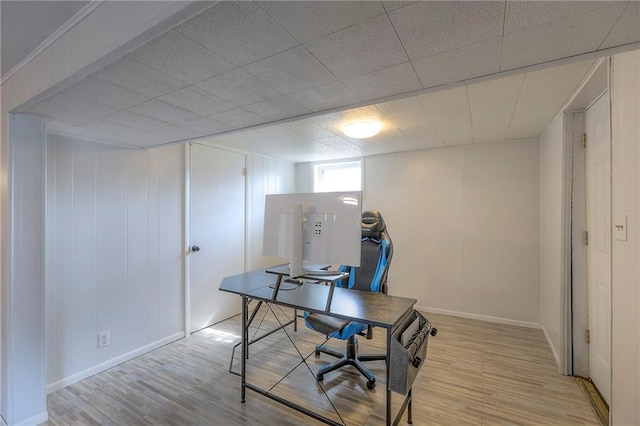 5805 N Belton Ave, Kansas City, MO 64151 - home office with light wood-style flooring and baseboards